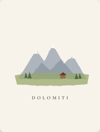 Postcard of the Dolomites